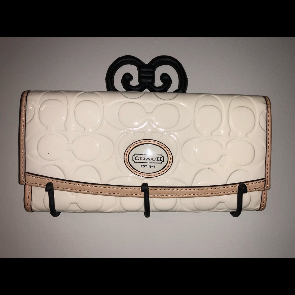 COACH cream wallet